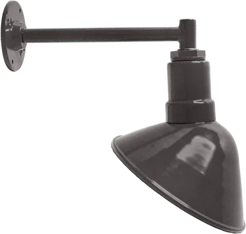 Steel Lighting Co. Venice Store - Letrero para pared de restaurante al aire libre, cúpula de 9 pulgadas, brazo recto de 11 pulgadas, estilo de