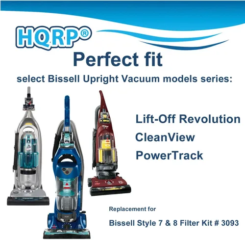 Miniatura 3 de HQRP Juego de 2 filtros compatibles con aspiradoras verticales Bissell Lift-Off Revolution Pet 3760, 37602, 37603, 37604, 37605, 3760H, 3750, 4220