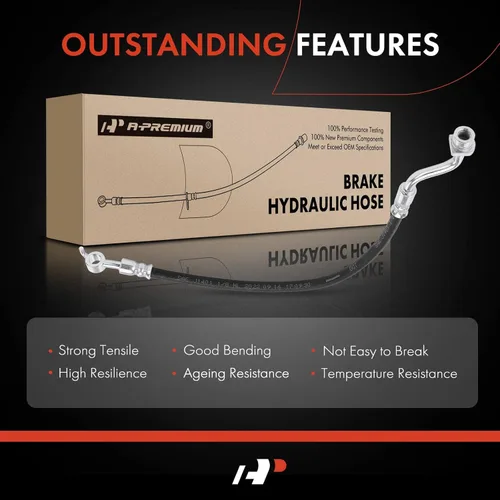 Miniatura 6 de A-Premium Manguera hidráulica de freno trasero compatible con modelos Hyundai - Equus 2011-2016, Genesis 2009-2014 - Reemplazar # 587423M000