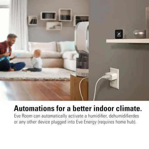 Miniatura 7 de Eve Room - Sensor de calidad del aire interior para monitorear la calidad del aire (VOC), temperatura y humedad, tecnología Apple HomeKit, Bluetooth