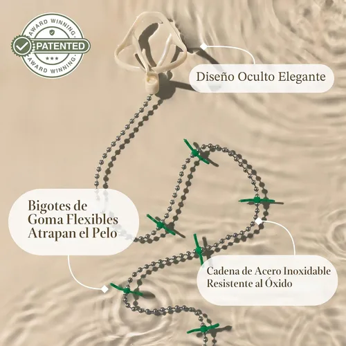 Miniatura 7 de DrainWig Atrapasador de pelo de drenaje de bañera, trampa desechable para el cabello, fácil de instalar en el drenaje de la bañera, ayuda a prevenir