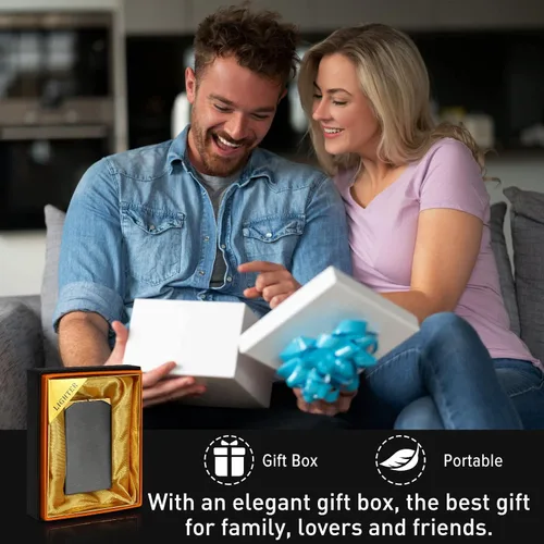 Miniatura 6 de Encendedor de doble llama – Linterna conmutable y llama suave, butano recargable, encendedores de tubería fría – Regalos únicos