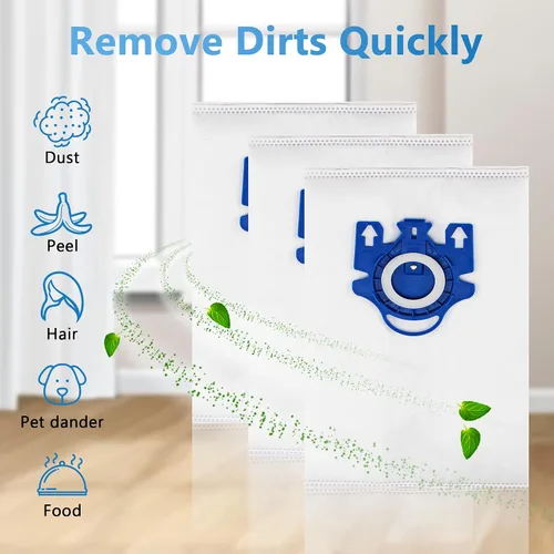 Miniatura 5 de Improvedhand Paquete de 12 bolsas de repuesto 3D Airclean para Miele GN bolsas de aspiradora para Miele Classic C1 Complete C1 C2 C3 S2 S5 S8 S400