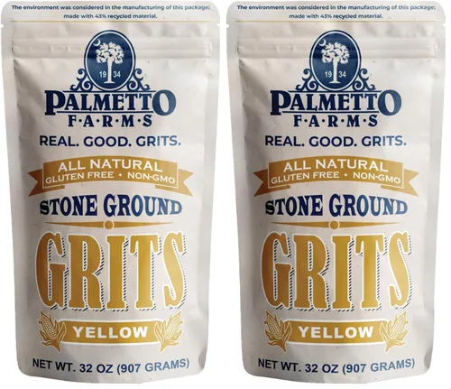 Miniatura 7 de Palmetto Farms Yellow Stone Ground Grits 2 libras, sin OMG, sólo maíz totalmente Natural, sin aditivos, natural, sin gluten, producidos