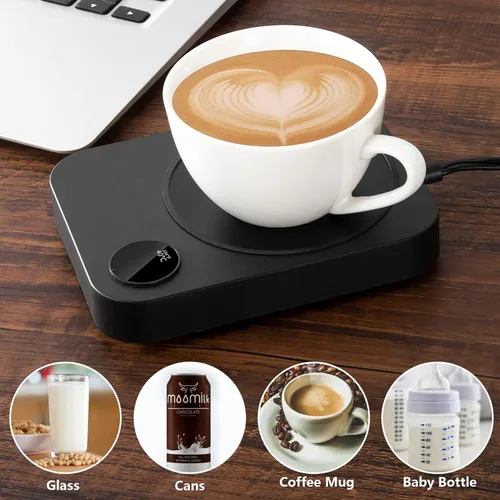 Miniatura 4 de Calentador de taza de café, calentador de café para escritorio con apagado automático y 3 ajustes de temperatura, calentador inteligente de taza
