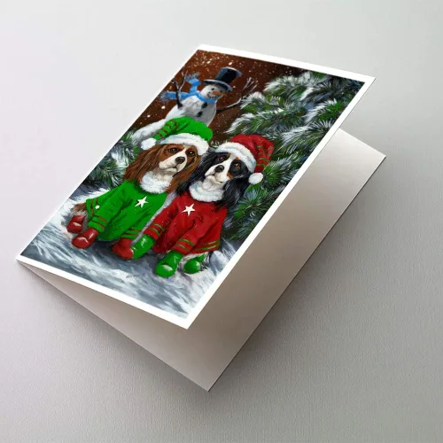 Miniatura 161 de Caroline's Treasures PPP3013GCA7P - Tarjetas de felicitación y sobres para mascotas de Basset Hound Teacher, paquete de 8 tarjetas en blanco