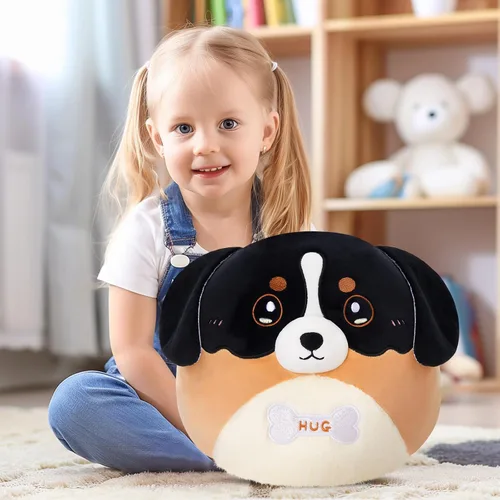 Miniatura 2 de Almohada de felpa de perro de montaña bernés de 12 pulgadas, lindo perro de montaña bernés, juguete de peluche suave para cachorros, regalos