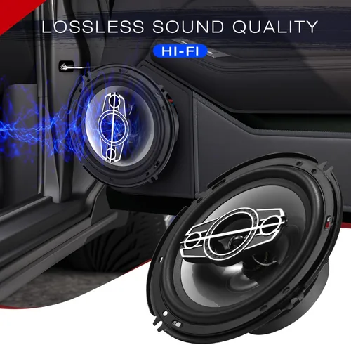 Miniatura 5 de Altavoces coaxiales para automóvil de 6 pulgadas de 4 vías, altavoces de audio para automóvil de 350 vatios con tweeters de cúpula PEI, altavoz