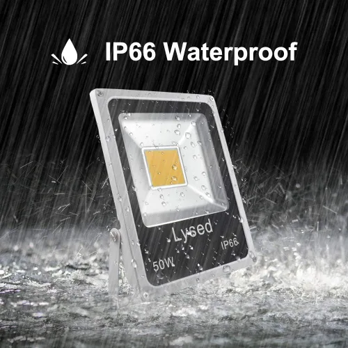 Miniatura 6 de Luz de inundación LED de 50 W CC 12 V-60 V, luz blanca cálida de bajo voltaje de 12 V, luz de seguridad para jardín, pared, luces de trabajo
