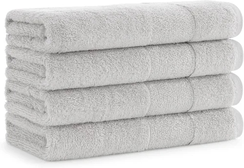 Miniatura 15 de Aston & Arden Aegean - Toallas de baño de felpa sólidas, paquete de 2, 100% algodón turco, 600 GSM, toallas de baño de gran tamaño para spa o hotel