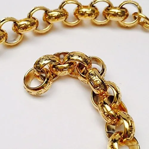 Miniatura 3 de Amythyst Pulsera de tobillo de acero inoxidable en tono oro amarillo o plata (10 o 11 pulgadas)