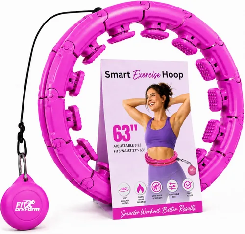 Miniatura 16 de FIT ON FORM Infinity Weighted Hula Hoop for Adults Weight Loss, Smart Exercise Hola Circle Hoop for Women Abs Workout