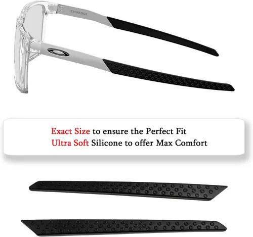 Miniatura 2 de Calcetines de repuesto para gafas Oakley Exchange OX8055/Exchange R OX8184, fundas de goma negras para patillas