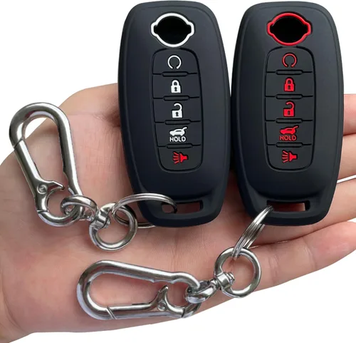 Miniatura 8 de TANDRIVE Funda para llavero de 5 botones para Nissan Rogue Pathfinder 2023-2026 y Sentra 2024-2026, silicona, paquete de 2, color negro