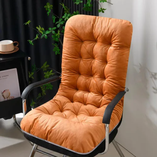 Miniatura 16 de Cojín para silla de oficina, cojín de asiento de felpa con respaldo de apoyo, cojines de escritorio para silla de jugador, silla mecedora reclinable