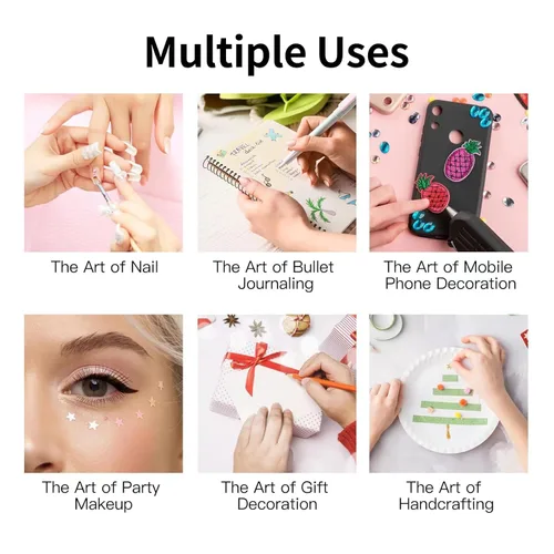 Miniatura 6 de Calcomanías de uñas, 4 hojas en relieve floral 5D, autoadhesivas para manicura de bricolaje