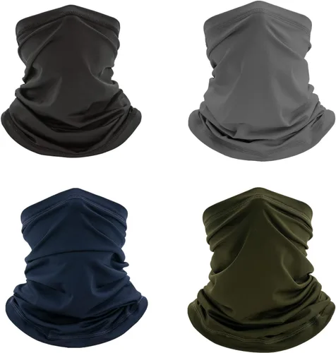 Miniatura 8 de Paquete de 4 polainas refrescantes para el cuello, bufanda de verano, protección contra rayos UV, pasamontañas para hombres y mujeres, pesca