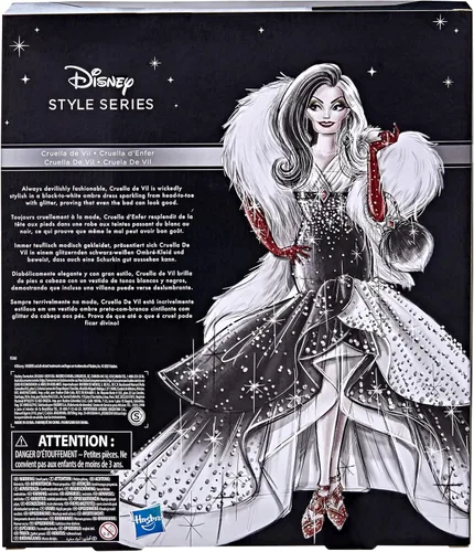 Miniatura 12 de Disney Princess Style Series Cruella De Vil, Muñeca de moda de estilo contemporáneo con accesorios, juguete coleccionable para niñas de 6 años