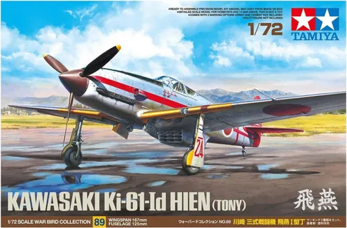 Miniatura 2 de Tamiya 60789 1/72 Kawasaki KI-61-ID Hien Kit de avión modelo de plástico
