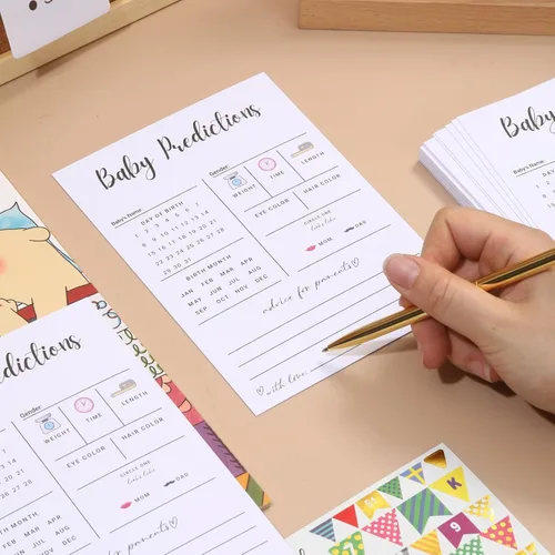 Miniatura 2 de Tarjetas de juego para baby shower, tarjetas de predicción y consejos de revelación de género para nuevos padres Actividad divertida de fiesta