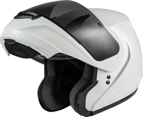 Miniatura 4 de GMAX Casco modular MD-04 (blanco perla, XL) - Aprobado por FMVSS 218
