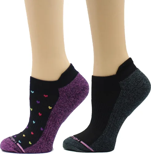Miniatura 25 de Dr. Motion Calcetines de compresión de corte bajo para mujer, paquete de 2