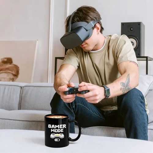 Miniatura 2 de YHRJWN Regalos de juegos para hombres, taza de café Gamer Mode ON para los amantes de los juegos, idea de regalos para jugadores para Navidad