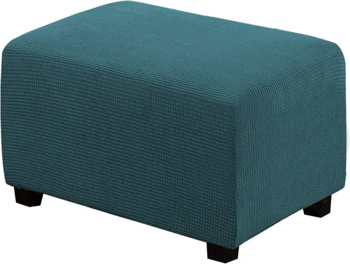 H.VERSAILTEX Funda otomana rectangular de 29 a 34 pies para reposapiés, fundas protectoras para reposapiés, con tela jacquard elástica, gruesa y