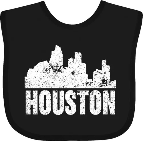 inktastic Houston Skyline Grunge Baby Bib