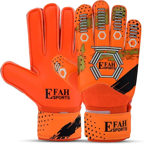 Miniatura 9 de Guantes de portero de fútbol para niños y jóvenes, guantes de portero de fútbol con palmas de agarre fuerte Azul/Blanco