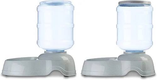 Miniatura 5 de Amazon Basics Dispensador Automático de Agua para Perros y Gatos, Comedero de Gravedad y Bebedero, Juego Grande, Comedero de Alimentos 456.6 fl. oz