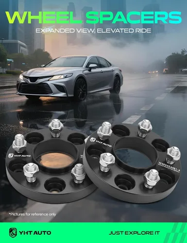 Miniatura 2 de YHTAUTO - Espaciadores de rueda hub céntrica 5x4.5 de 1 pulgada, compatibles con modelos Ford Lincoln: Explorer, Mustang, GT, Aviator, espárragos