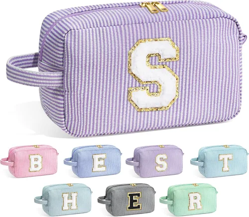 Miniatura 80 de Bolsa de Maquillaje con Inicial YOOLIFE - Regalos de Cumpleaños para Mujeres, Niñas, Mamá, Hija, Amigas, Hermana, Maestra, Regalos de Propuesta