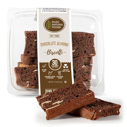 Miniatura 15 de DIJAS Natural Food s, Galleta de biscotti sin grasa, ingredientes naturales sin conservantes, delicioso aperitivo bajo en calorías (5 onzas)
