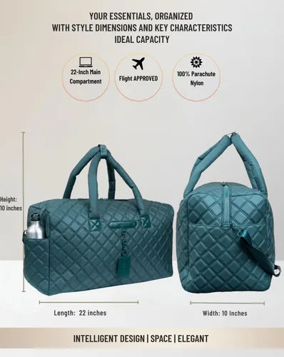 Miniatura 2 de Joan & David - Bolsas de viaje acolchadas de 22 pulgadas para mujer, bolsa de viaje ligera para mujer, bolsa de hospital de alta densidad, bolsas