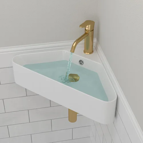 Miniatura 28 de Fregadero de baño de porcelana de cerámica rectangular de 24 x 14 pulgadas sobre mostrador, lavabo de arte blanco y negro