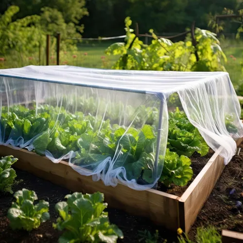 Miniatura 5 de Red de jardín para cubierta de pájaros, insectos e insectos de 10 x 10 pies Mosquitera de tela de malla blanca de varios tamaños para protección