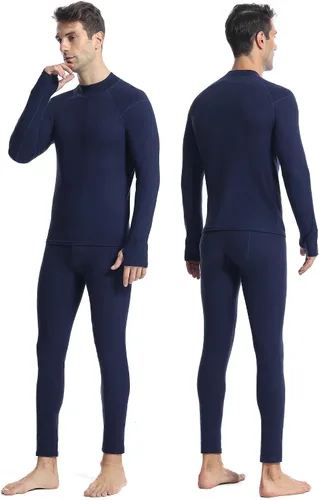 Miniatura 2 de Runhit Mens Thermal Underwear SetFleece Lined Long Johns for Men Thermal Shirts and Pants Base Layer Cold Weather Thermals