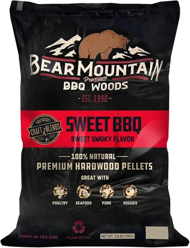 Miniatura 10 de Bear Mountain BBQ Premium Wood Butcher's Blend - Gránulos para ahumar, mezcla de pellets de madera dura totalmente natural para asar al aire libre