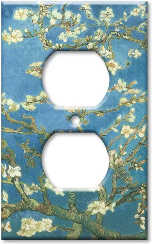 Miniatura 8 de Art Plates - Van Gogh: Placa de interruptor de flores de almendro - Single Rocker