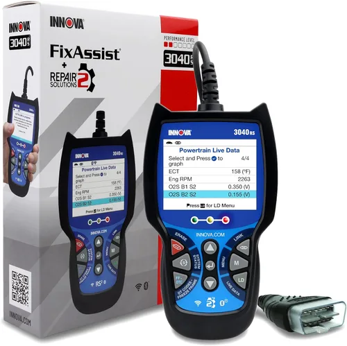 INNOVA 3040RS, escáner OBD2, transmisor de datos en vivo, probador de batería/alternador, reinicio de la luz de motor/luz de freno/luz de aceite,