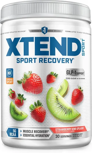 Miniatura 10 de XTEND Sport BCAA Powder Blue Raspberry Ice - Polvo de electrolitos para recuperación e hidratación con aminoácidos - 30 porciones