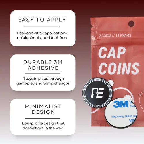 Miniatura 5 de Pala de pickleball con monedas de ajuste de peso y gorra de efecto pickleball – Mejora la velocidad de la mano y reduce la sensación de cabeza
