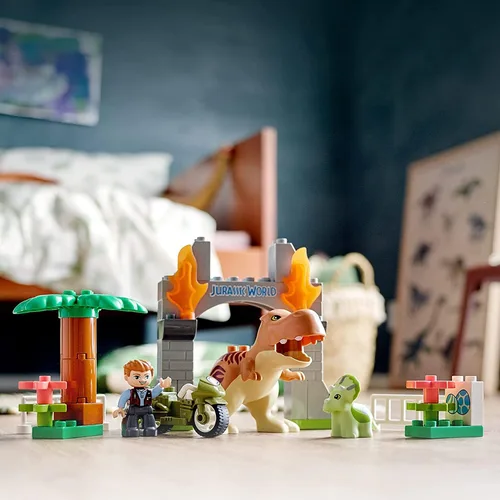 Miniatura 5 de LEGO DUPLO Jurassic World Escape de dinosaurios T. rex y Triceratops 10939 - Juguete de construcción para regalo para jóvenes fanáticos