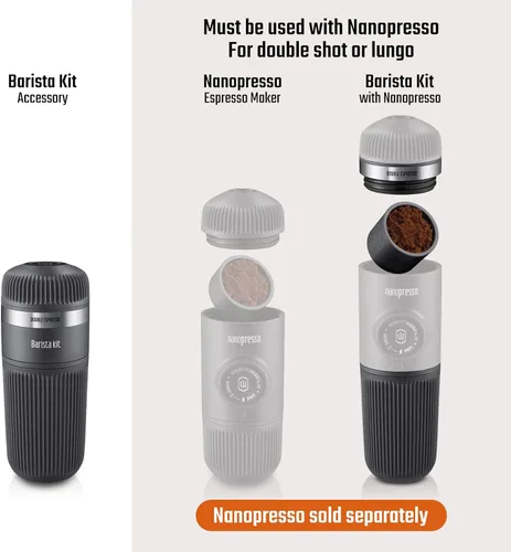 Miniatura 2 de WACACO Kit de barista Nanopresso, accesorio para máquina de café espresso portátil Nanopresso, doble expreso, Lungo