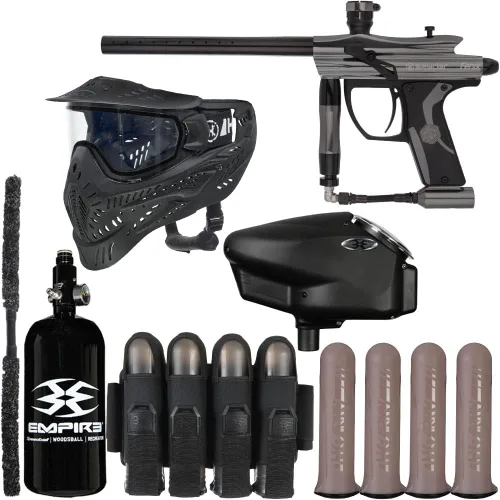 Action Village Kingman Spyder Fenix Vendetta Kit de pistola de paintball Pistola brillante gris metálico