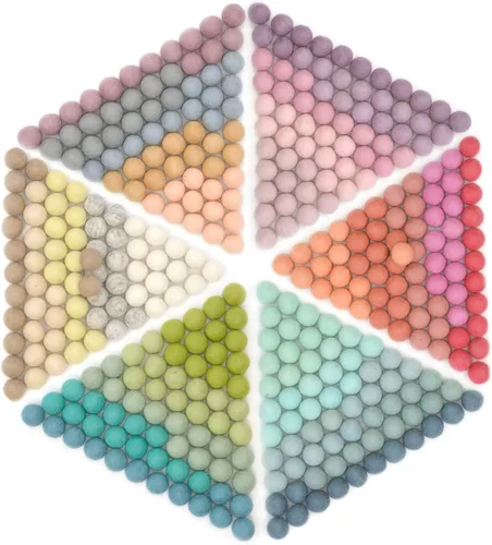 Miniatura 10 de Glaciart One Bolas de Fieltro con Pompón, Bolas de Fieltro de Lana (60 Piezas) 1.5 cm – 0.6 Pulgadas, Hechas a Mano en 30 Colores Pastel