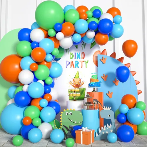 Miniatura 12 de Decoración del día del padre, arco de globos azul marino para el día del padre, kit de guirnalda de globos azules y dorados con corbata para barba