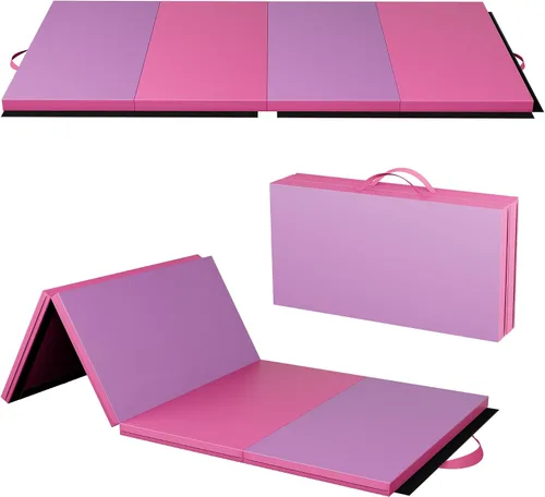 Miniatura 9 de Polar Aurora - Esterillas de gimnasia plegables de 4 pies x 8 pies x 2 pulgadas, gruesas, para ejercicios aeróbicos, estiramiento y yoga 4