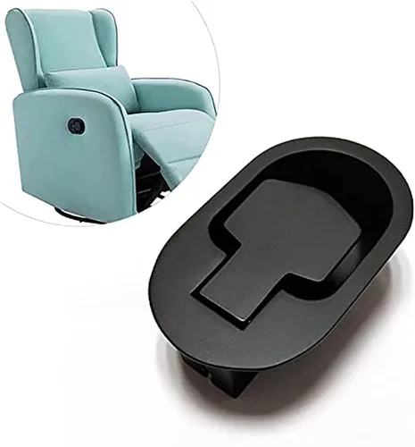 Miniatura 7 de Reemplazo de mango reclinable de metal, cable manual universal de 38 pulgadas de longitud total, mango ovalado negro de liberación resistente